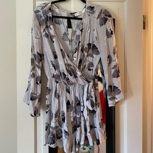 ASTR the Label Floral Surplice Romper